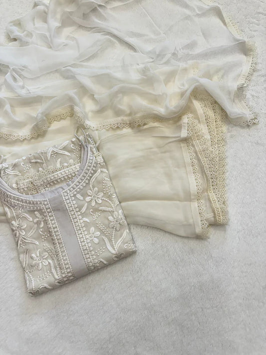 Ramya Off white suit set