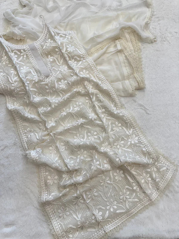 Ramya Off white suit set