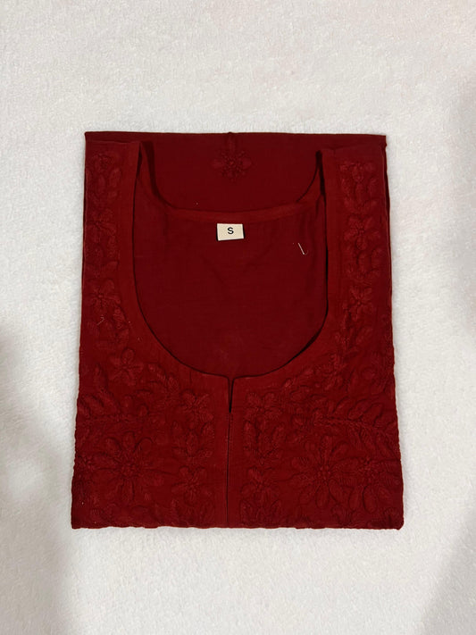 Sangam Brown Short Cotton Kurta