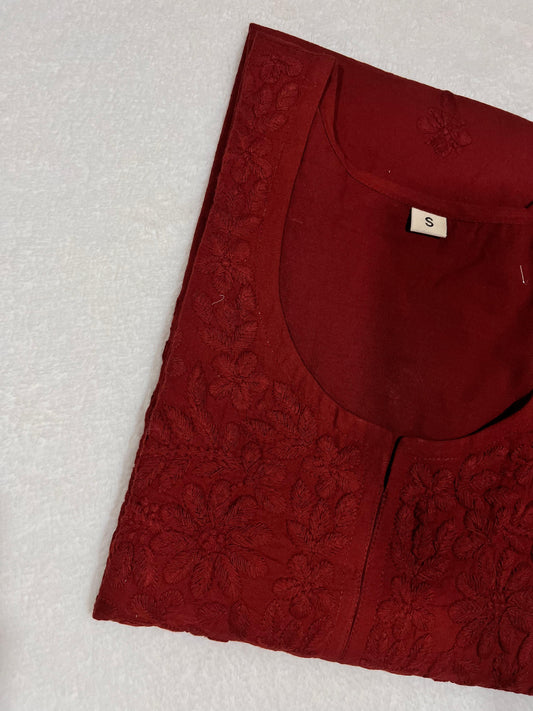 Sangam Brown Short Cotton Kurta