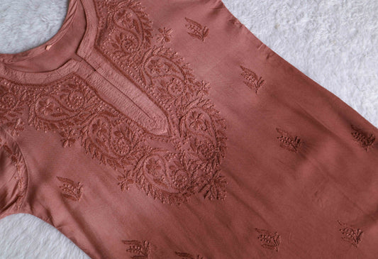 SEHER BROWN OMBRE SHORT RAYON KURTA