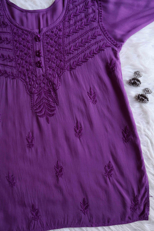 sarang Deep Purple short top