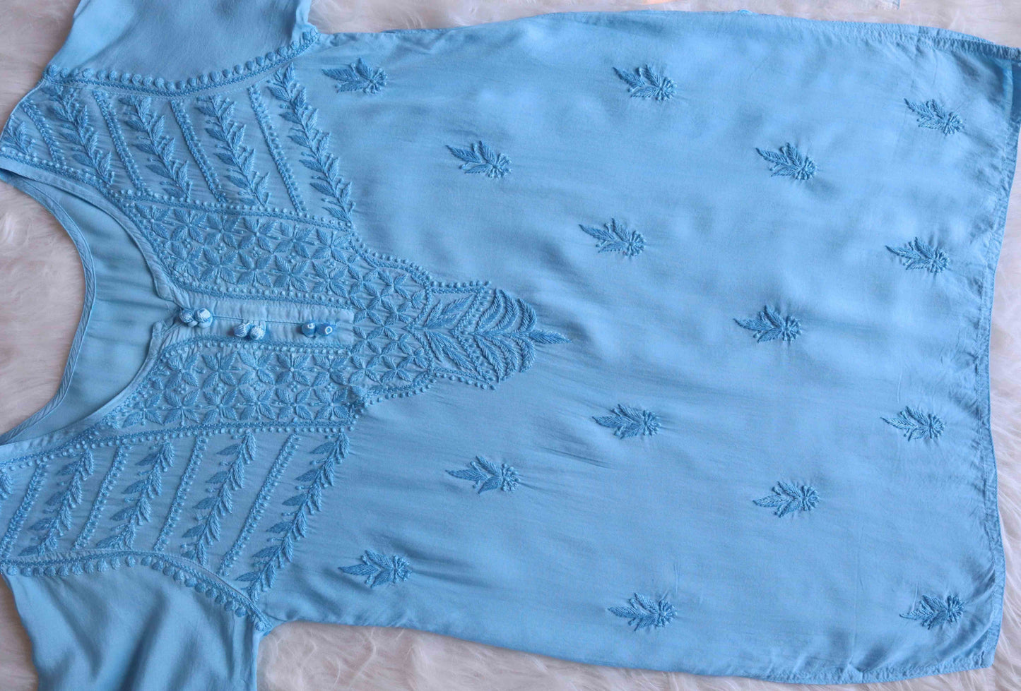 sarang Ice Blue short top