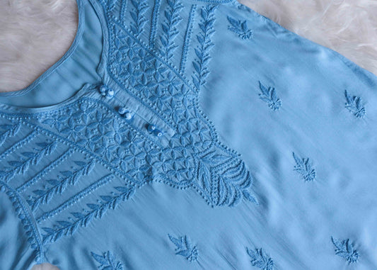 sarang Ice Blue short top