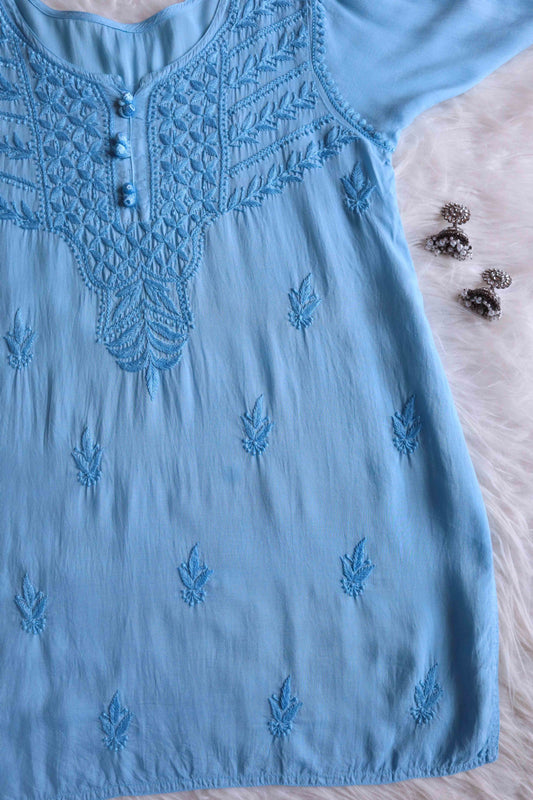 sarang Ice Blue short top
