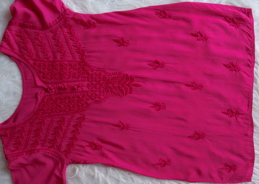 sarang Deep Pink short top