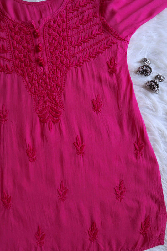 sarang Deep Pink short top