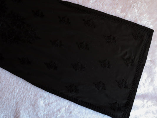 Anouki Black Rayon Long Kurta