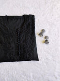 Anouki Black Rayon Long Kurta
