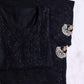 Gulistaan Black 2 piece Rayon Kurta Plazzo set