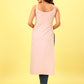 Nazakat light Pink Rayon Long Kurta