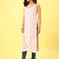 Nazakat light Pink Rayon Long Kurta