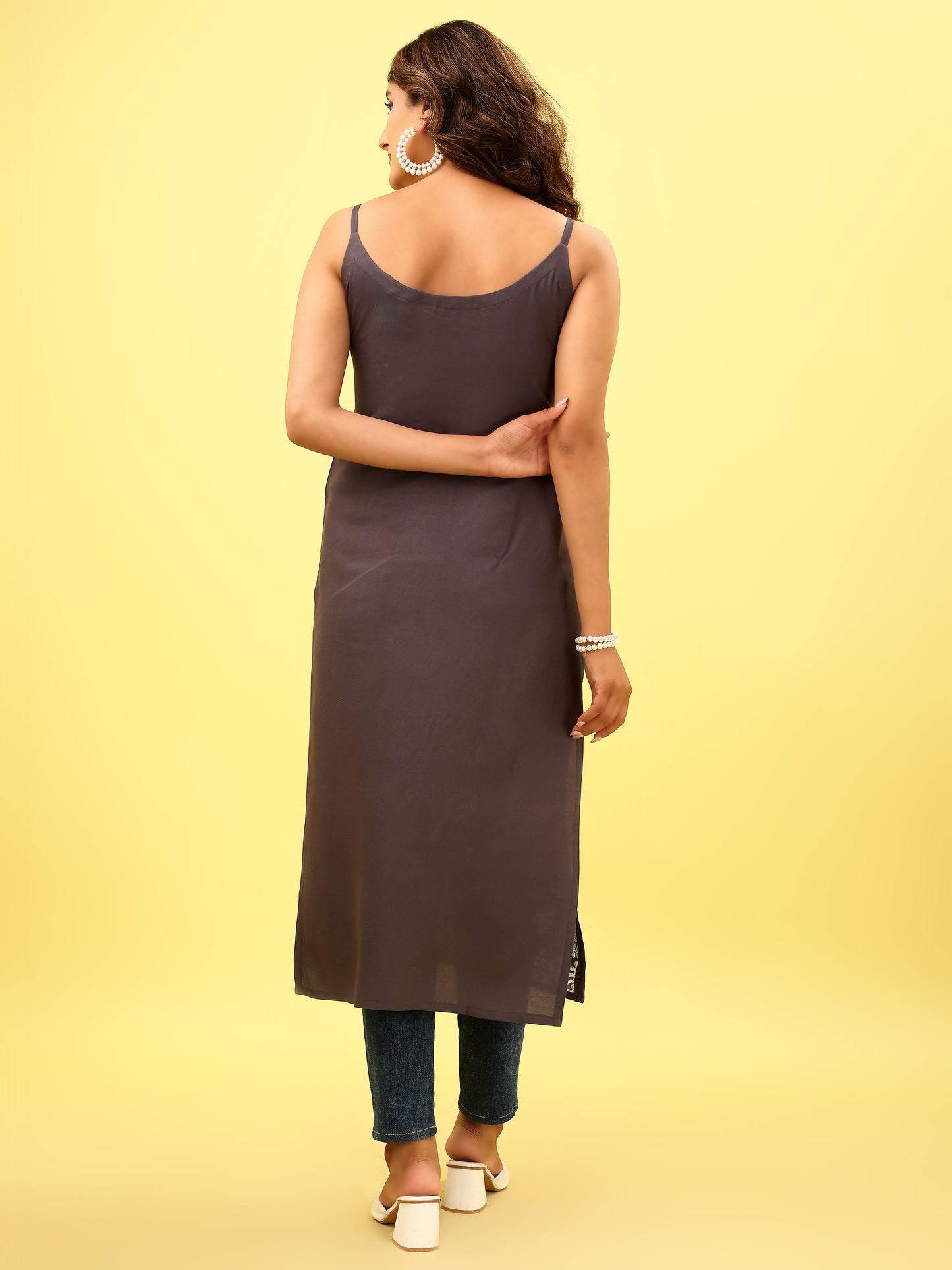 Nazakat brown rayon kurta