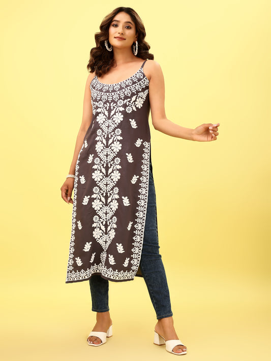 Nazakat brown rayon kurta
