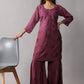 roohani Smoky Purple rayon Garara set