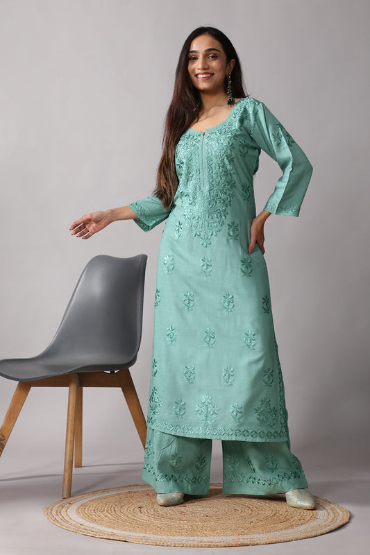 Ulfat Sage Green 2 piece Rayon set