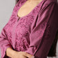 roohani Smoky Purple rayon Garara set