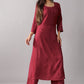 Aayat Maroon Rayon Kurta Pant set