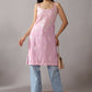 Kalindi Baby Pink Sleeveless Straight Kurta