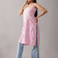 Kalindi Baby Pink Sleeveless Straight Kurta