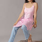 Kalindi Baby Pink Sleeveless Straight Kurta