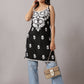 Kalindi Black Sleeveless Straight Kurta