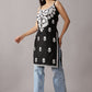 Kalindi Black Sleeveless Straight Kurta