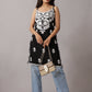 Kalindi Black Sleeveless Straight Kurta