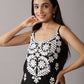 Kalindi Black Sleeveless Straight Kurta