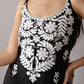 Kalindi Black Sleeveless Straight Kurta