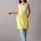 Kalindi Pastel Yellow Sleeveless Straight Kurta