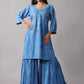 roohani Ice Blue rayon Garara set