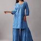 roohani Ice Blue rayon Garara set