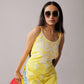 Kalindi Pastel Yellow Sleeveless Straight Kurta