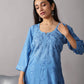 roohani Ice Blue rayon Garara set