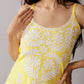 Kalindi Pastel Yellow Sleeveless Straight Kurta