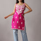 Kalindi Magenta Pink Sleeveless Straight Kurta