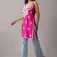 Kalindi Magenta Pink Sleeveless Straight Kurta