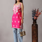 Kalindi Magenta Pink Sleeveless Straight Kurta