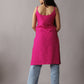 Kalindi Magenta Pink Sleeveless Straight Kurta