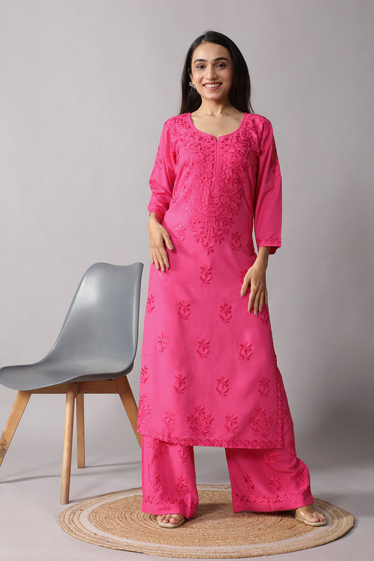Ulfat Mauve Pink 2 piece Rayon set