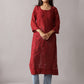 rivayat Maroon Viscose Georgette kurta