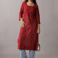 rivayat Maroon Viscose Georgette kurta
