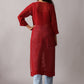 rivayat Maroon Viscose Georgette kurta
