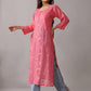 rivayat rose brown viscose georgette kurta