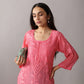 rivayat rose brown viscose georgette kurta