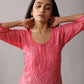 rivayat rose brown viscose georgette kurta