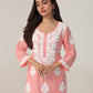 Arohi Peach Rose Rayon Kurta Pant set