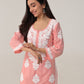 Arohi Peach Rose Rayon Kurta Pant set