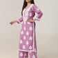 Aarohi Lavender Chikankari Kurta with Palazzo Set
